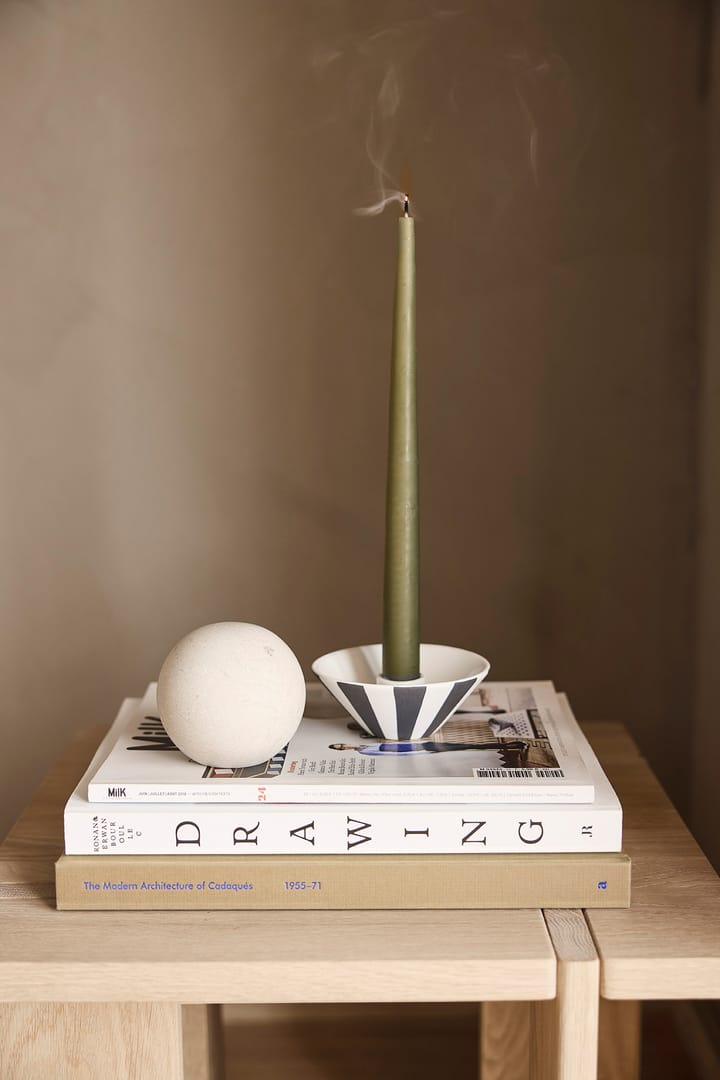 Toppu candlestick low 4 cm, White-black OYOY
