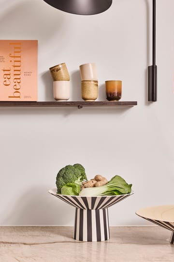 Toppu centerpiece high 17xØ30 cm - White-black - OYOY