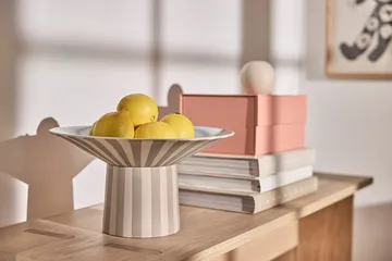 Toppu centerpiece high Ø30x17 cm - Clay-Ice blue - OYOY