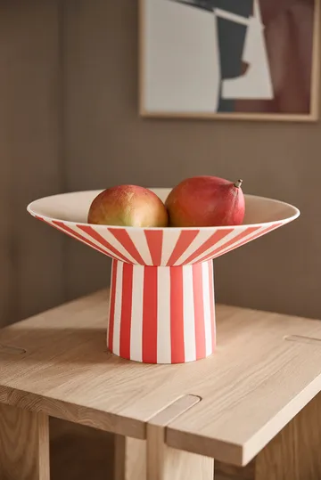 Toppu centerpiece high Ø30x17 cm - Red-peach - OYOY