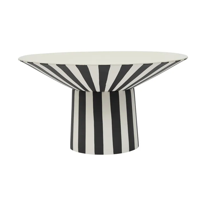 Toppu centerpiece high Ø30x17 cm - White-black - OYOY