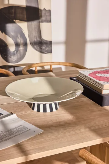 Toppu centerpiece low Ø39x10,5 cm - Vanilla-black-white - OYOY