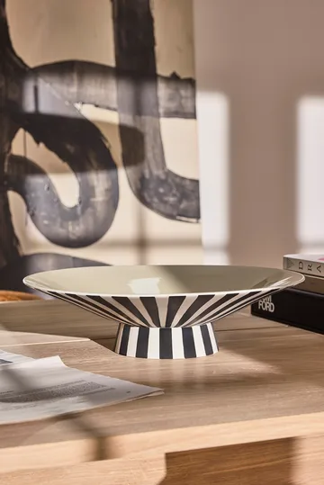 Toppu centerpiece low Ø39x10,5 cm - Vanilla-black-white - OYOY