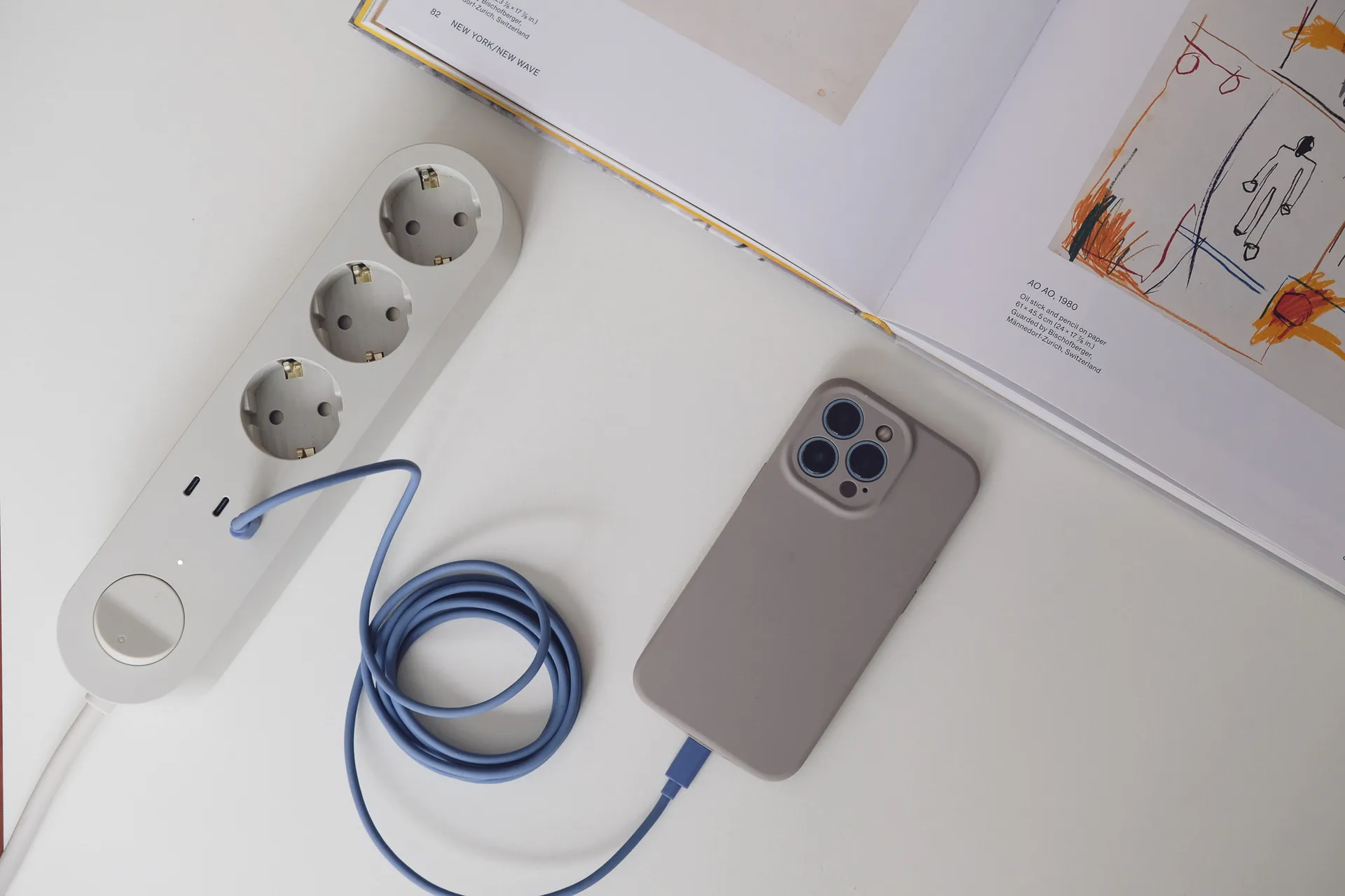 Alma Power Bar power strip, Sandhamn beige Palette