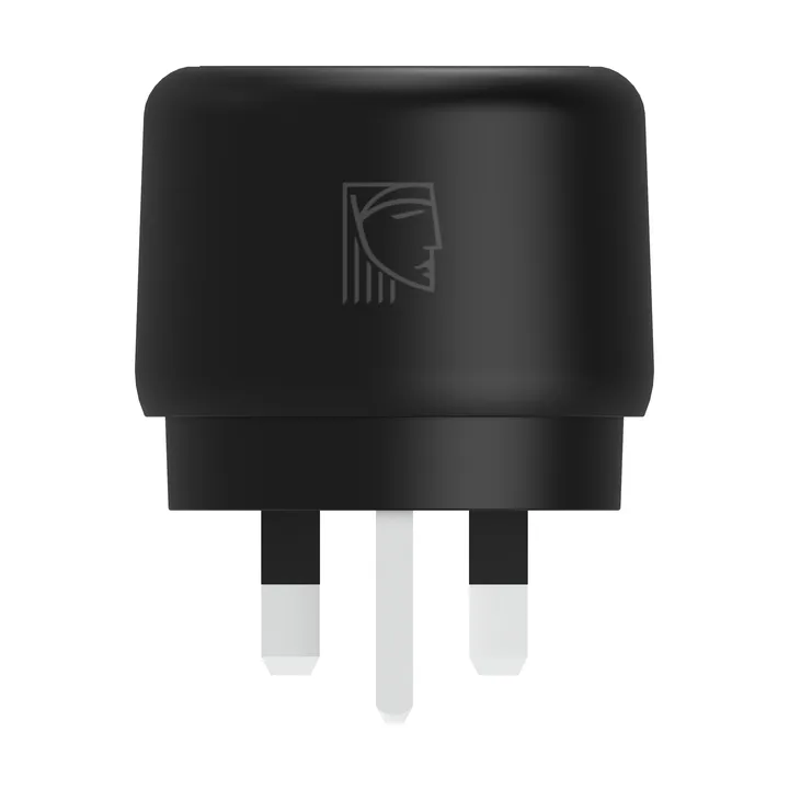 EU to UK adapter – Schuko to British plug - Black - Palette