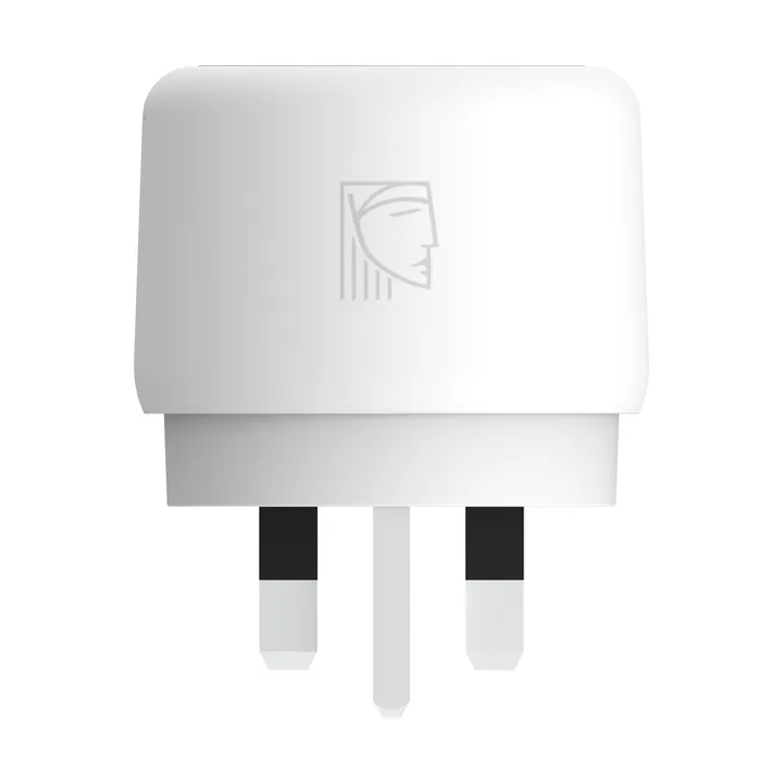 EU to UK adapter – Schuko to British plug - Ice white - Palette