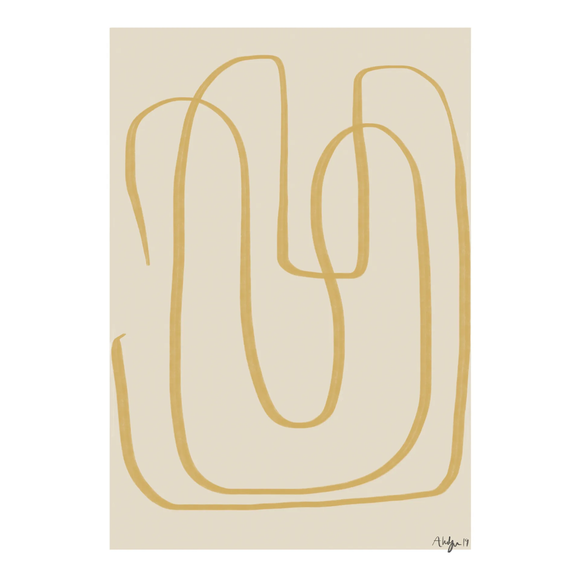 Different Ways I poster yellow, 50x70 cm Paper Collective
