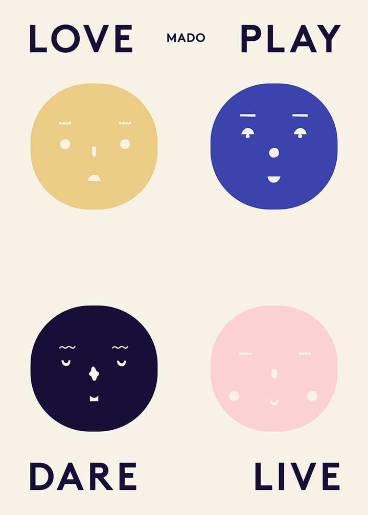 Four Feelings poster - 50x70 cm - Paper Collective