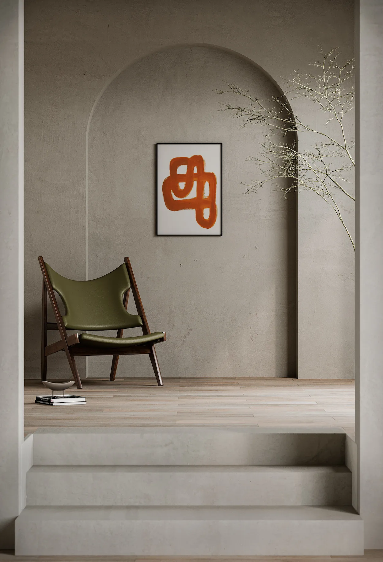 Orange Brush poster , 30x40 cm Paper Collective