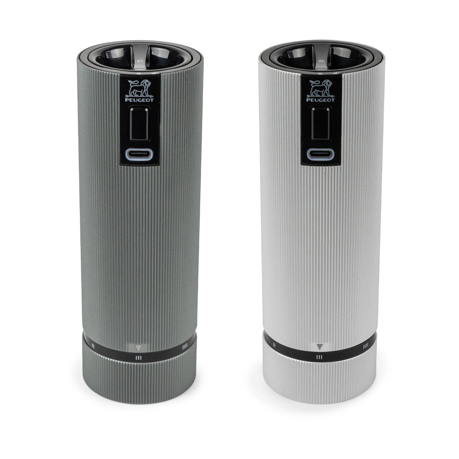 Line Z DUO Electric salt and pepper grinder 2 pieces, Aluminium-carbon Peugeot