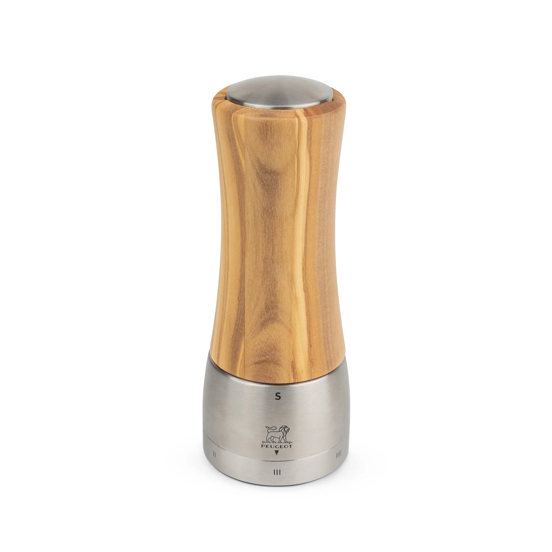 Madras salt mill 16 cm, olive wood-stainless steel Peugeot