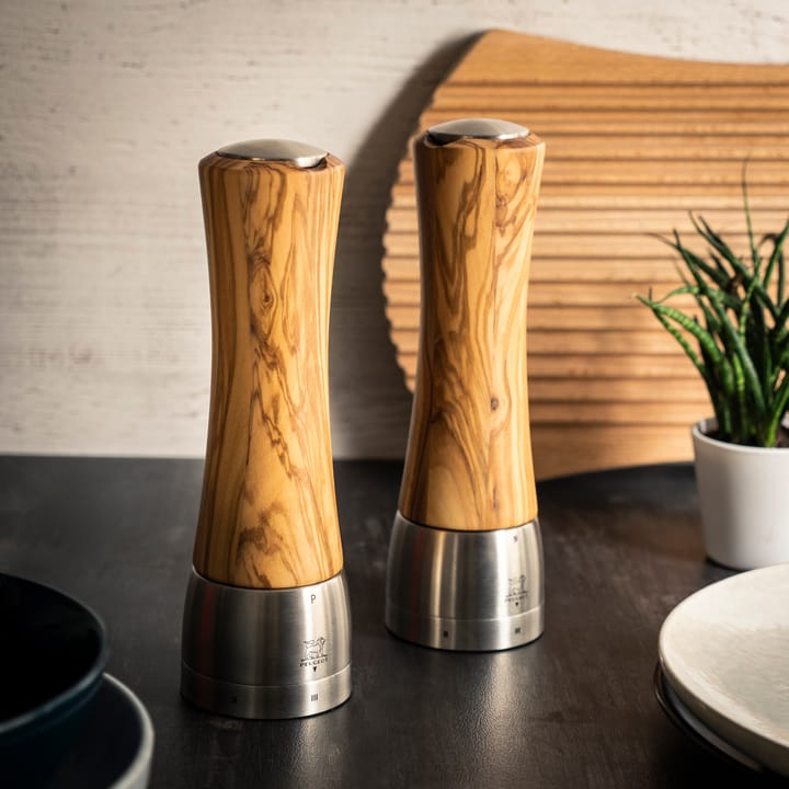Madras Z salt grinder 21 cm, Olive wood-stainless steel Peugeot