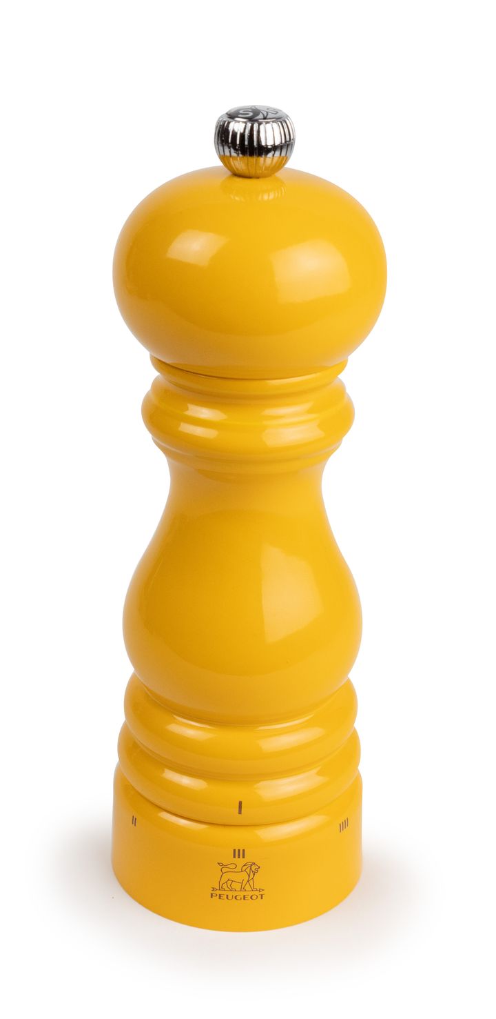 Parisrama salt mill 18 cm, Wood-yellow saffron Peugeot