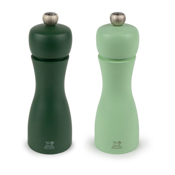 Tahiti set Water salt- and pepper mill 15 cm - Moss & mint - Peugeot