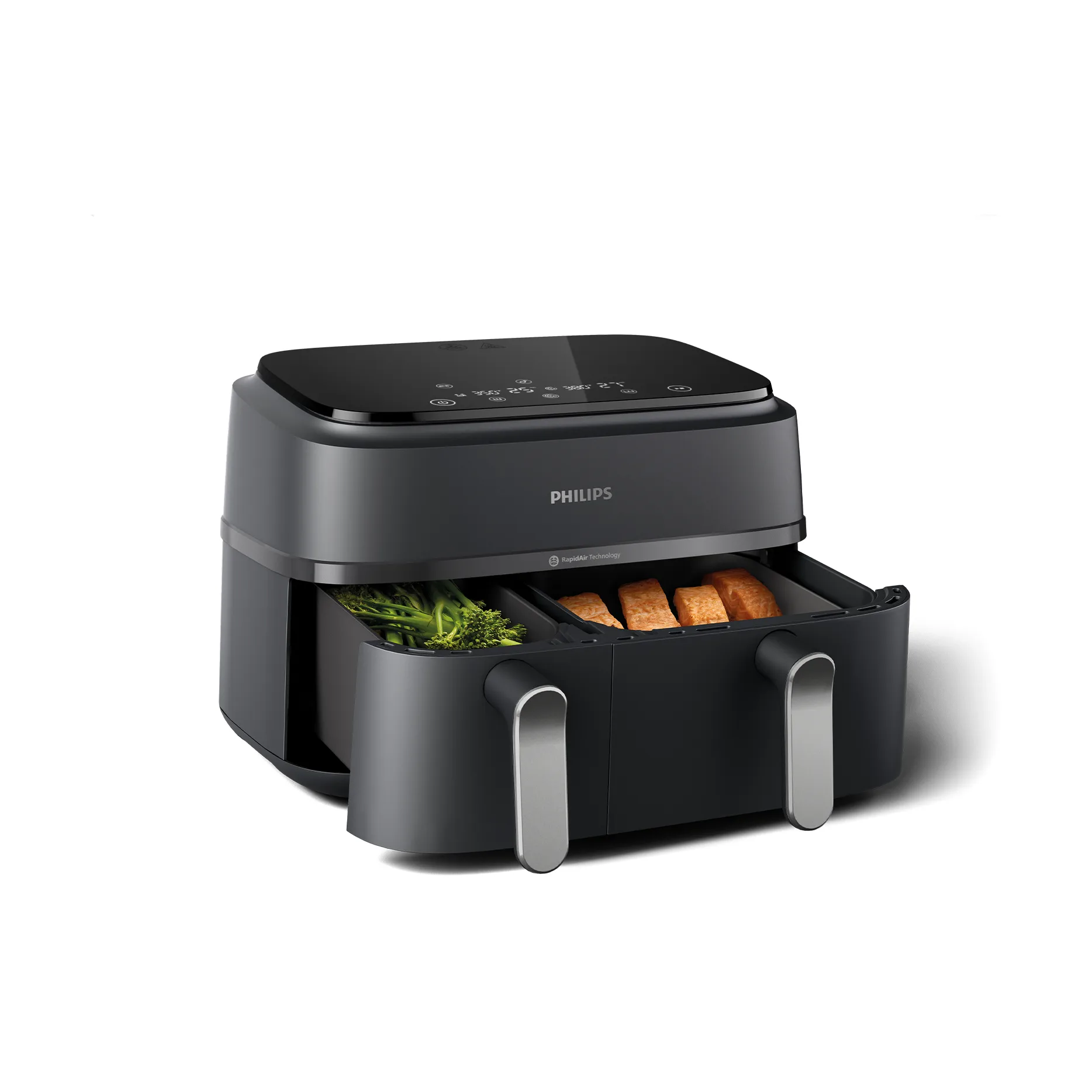 3000 series Air fryer double NA352/00 9 L, Black Philips