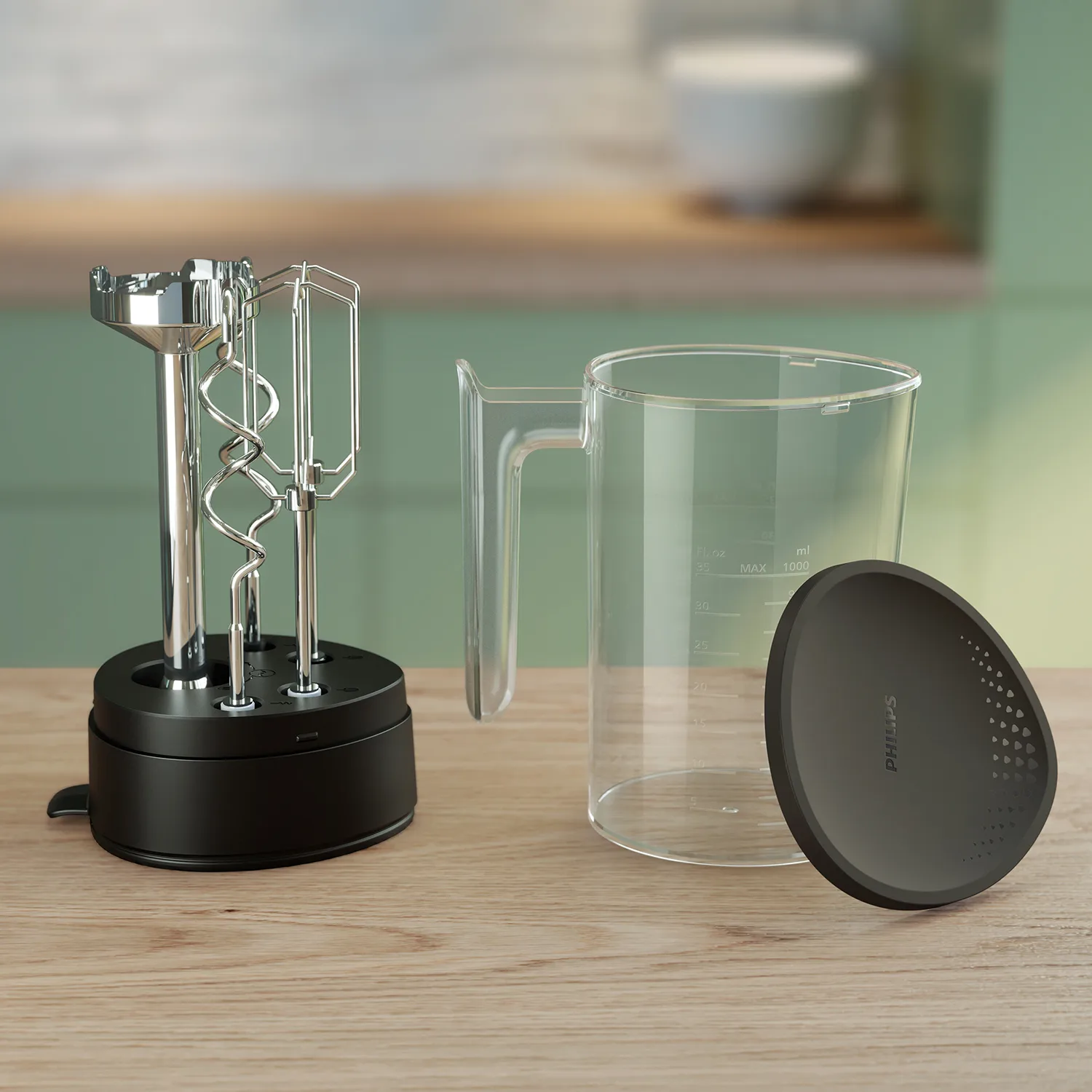 5000 series hand mixer HR3781/20 4 pieces, Black Philips