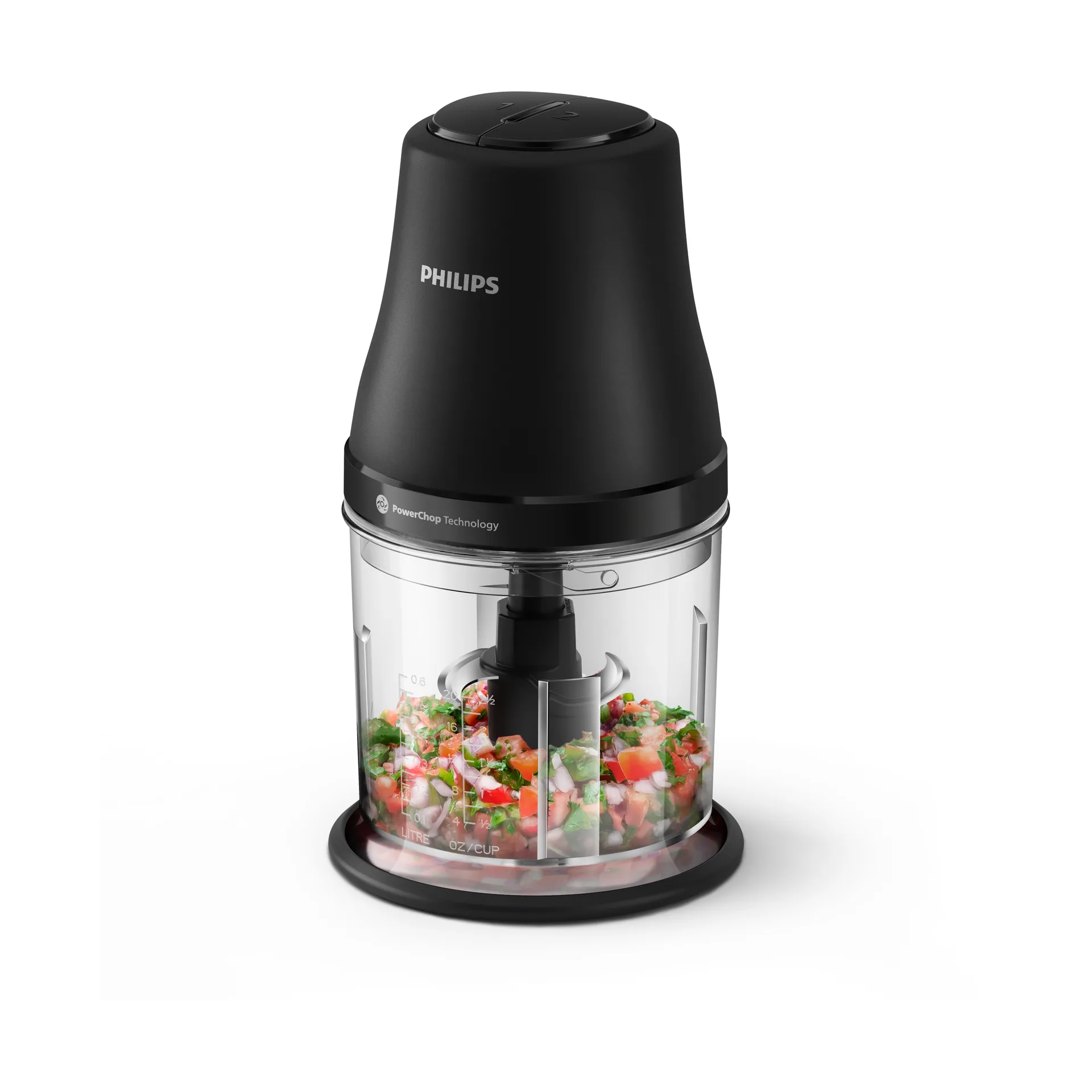 Philips chopper HR1501/00 0.6 L, Black Philips