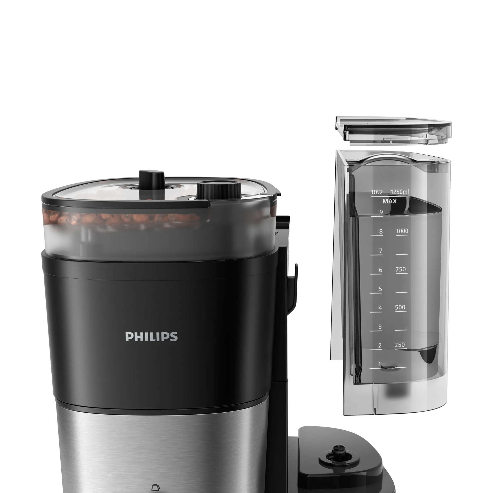 Philips coffee maker with grinder HD7888/01 1.25 L, Black Philips