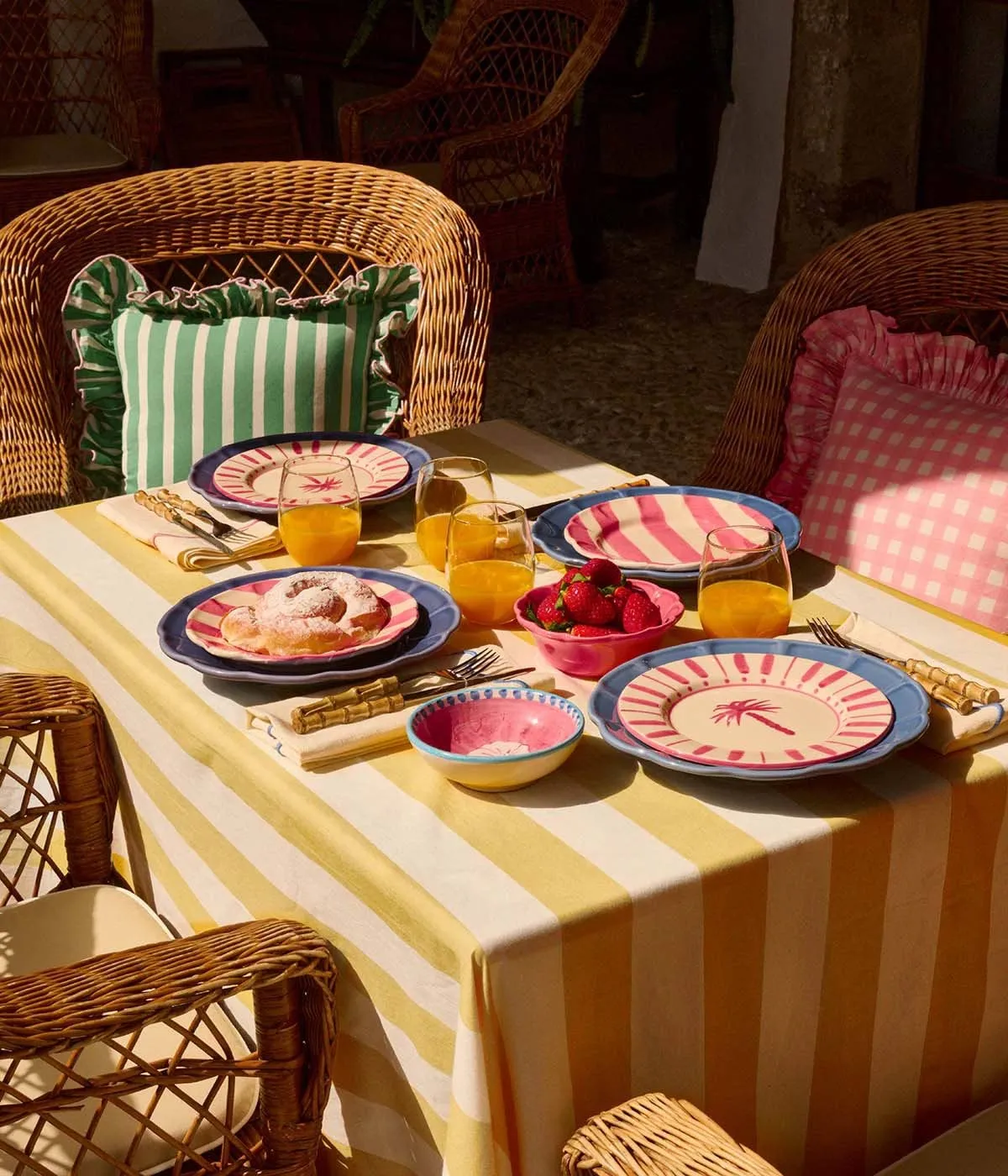 Breton tablecloth, Yellow, 250x150 cm Pick a Poppy