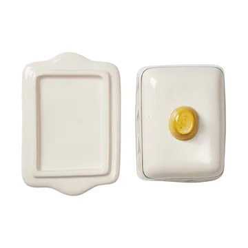 Cottage Flower butter dish - Yellow, 17x11.5 cm - Pick a Poppy