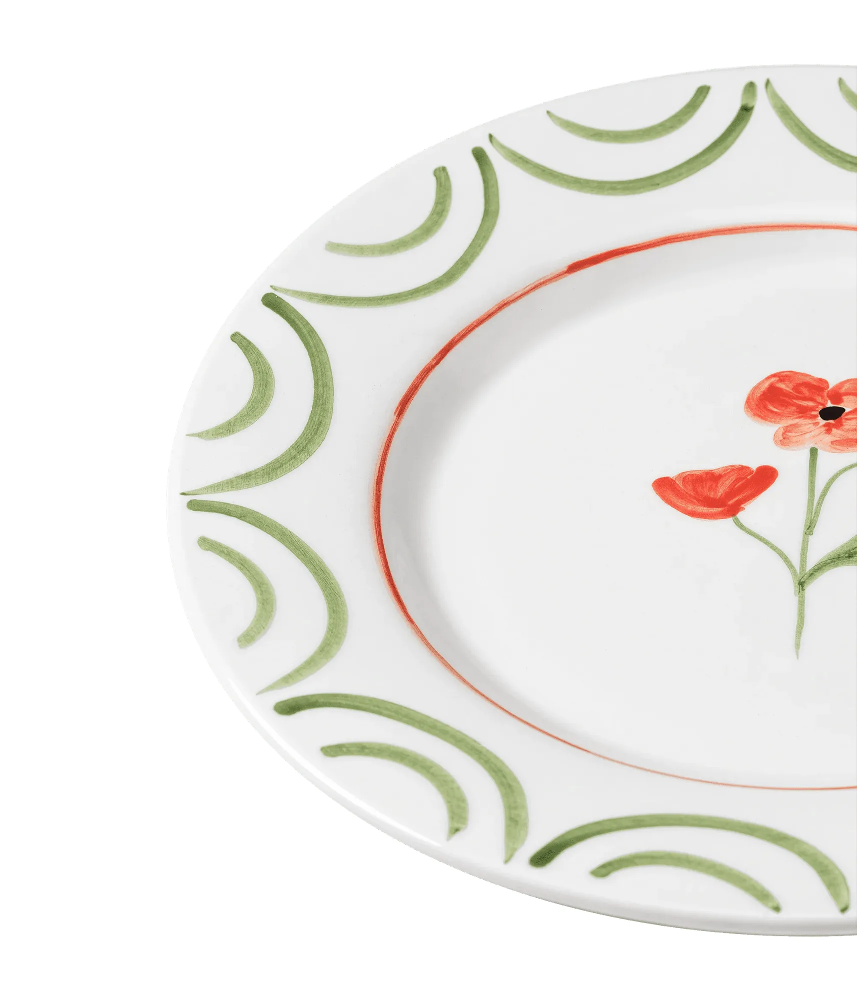 Cottage Flower plate, Poppy Red, 28 cm Pick a Poppy