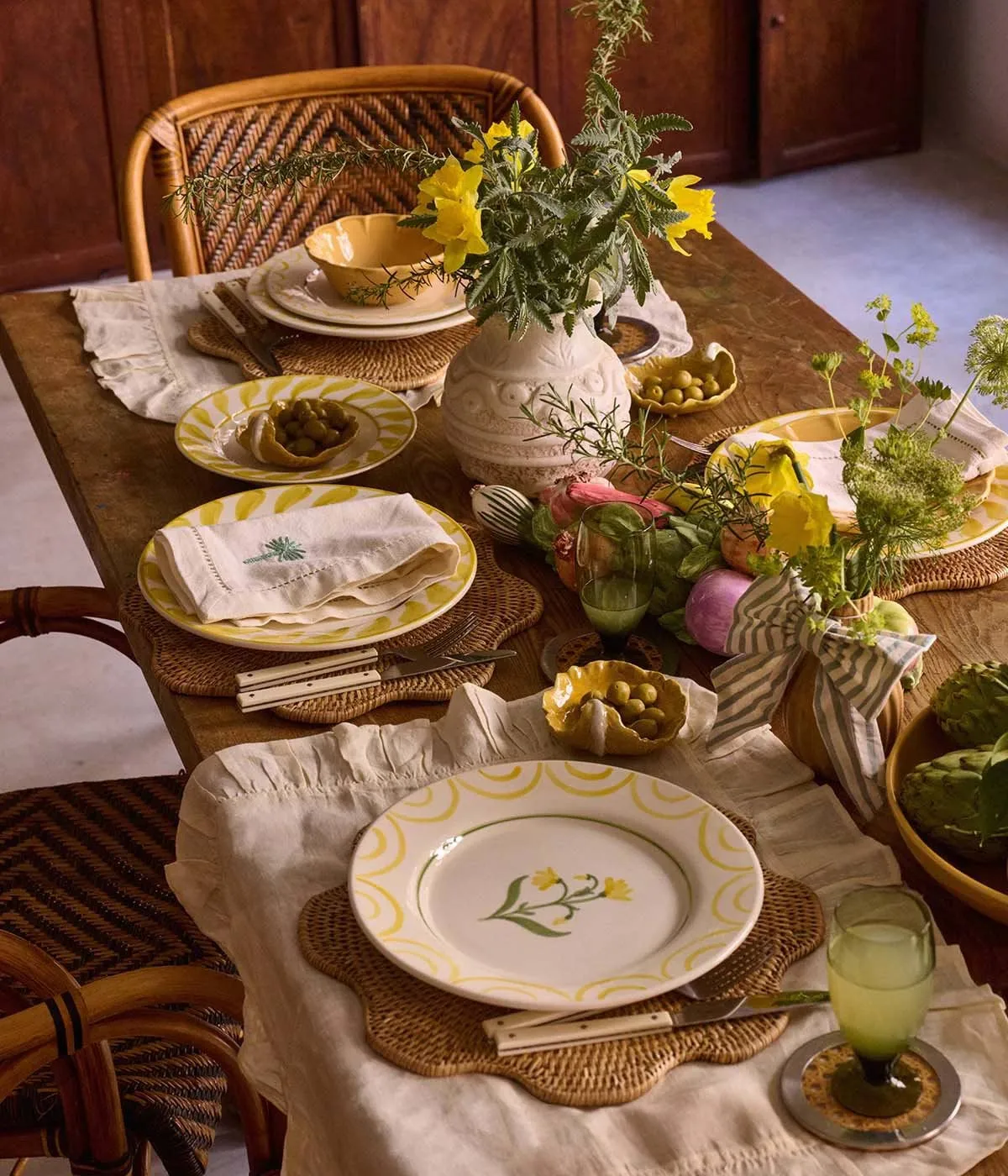 Cottage Flower plate, Yellow, 28 cm Pick a Poppy