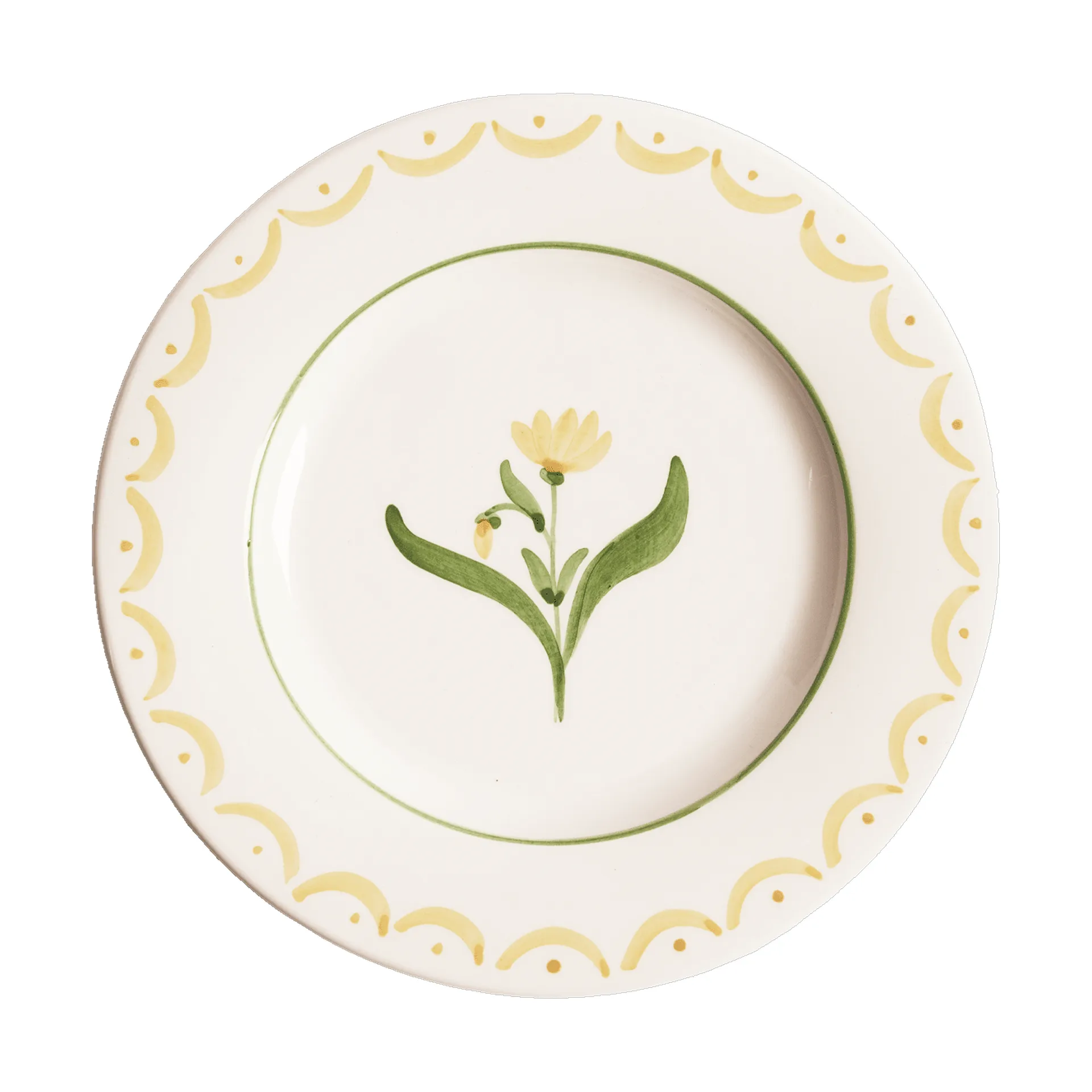 Cottage Flower salad plate, Yellow, 22 cm Pick a Poppy