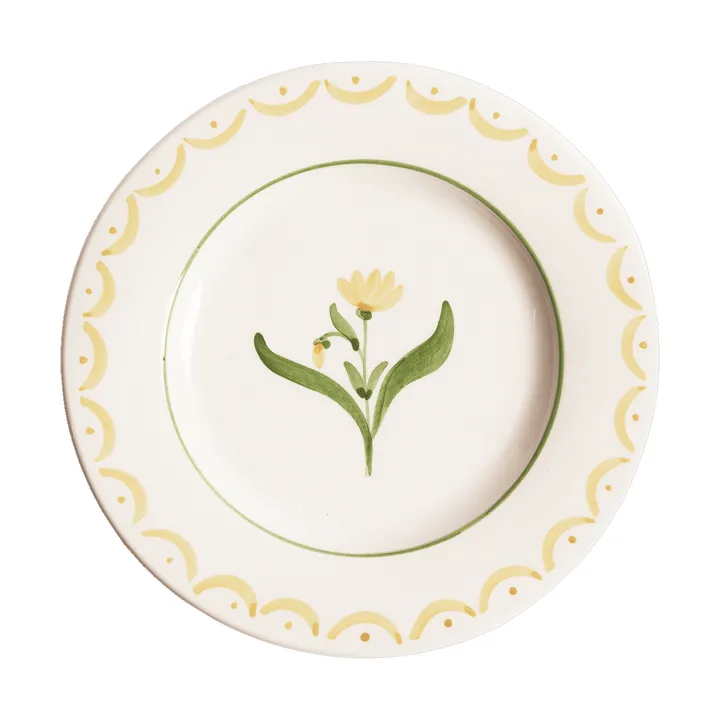 Cottage Flower salad plate - Yellow, 22 cm - Pick a Poppy