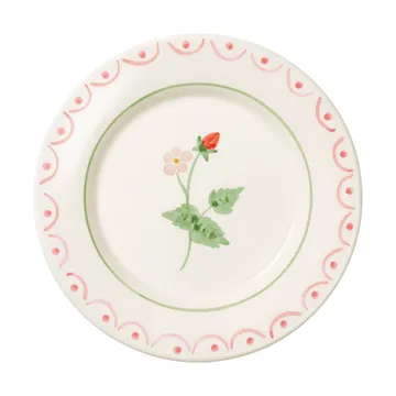 Cottage flower Wild Strawberry salad plate - Red, 22 cm - Pick a Poppy