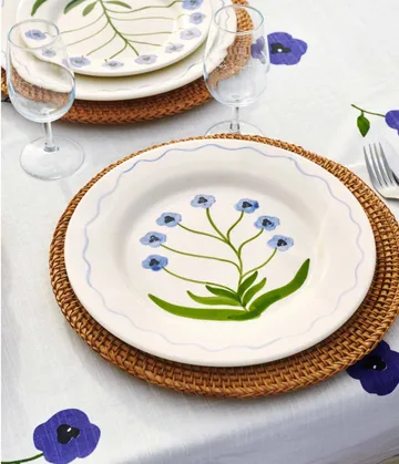 Madelen Möllard Pansy plate - Blue, 28 cm - Pick a Poppy