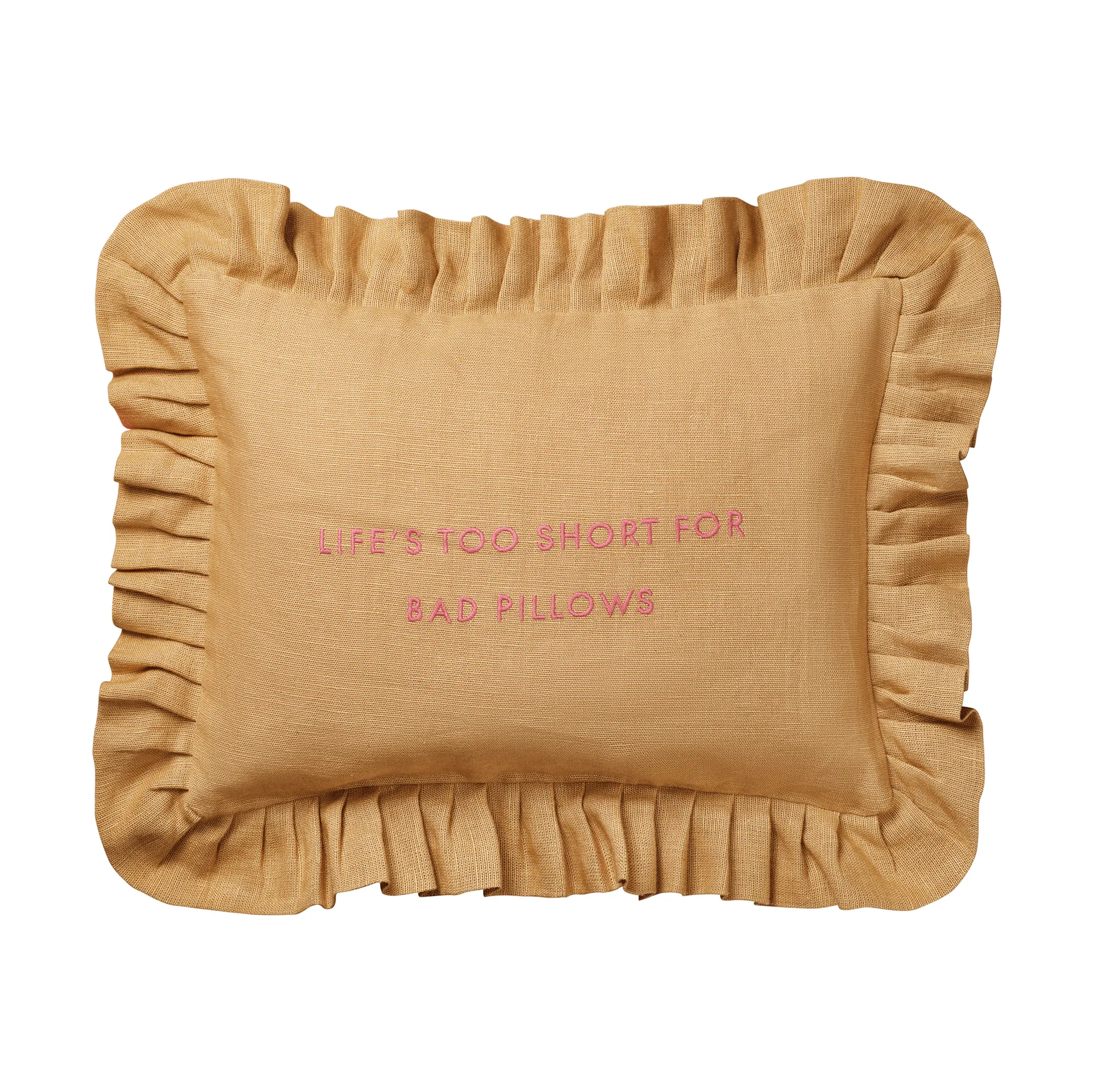 Quote cushion cover, Harvest yellow, 30x40 cm Pick a Poppy