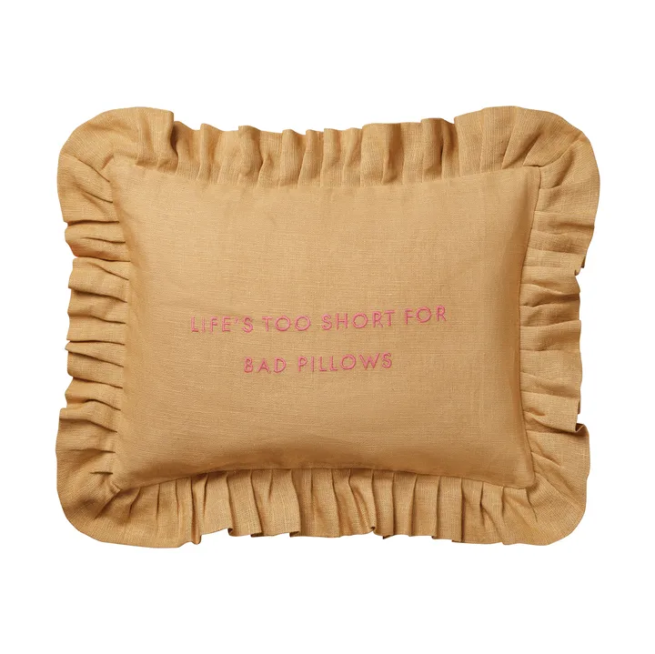 Quote cushion cover - Harvest yellow, 30x40 cm - Pick a Poppy