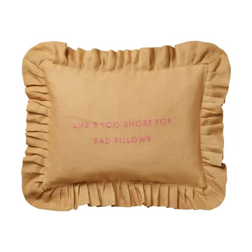 Quote cushion - Harvest yellow, 30x40 cm - Pick a Poppy