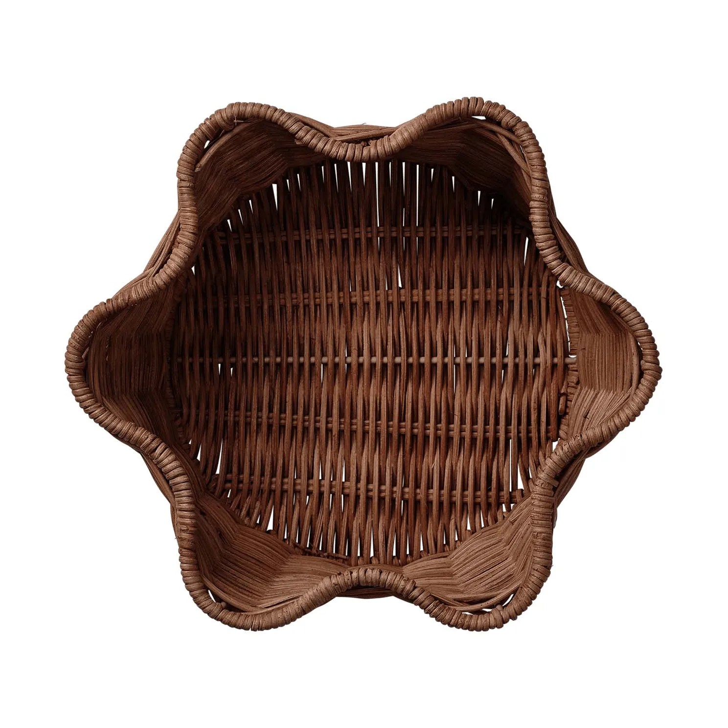Rattan Round basket, Dark brown, 23 cm Pick a Poppy
