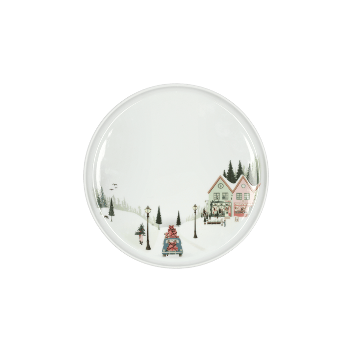 Plate flat straight edge Winter 20 cm, White Pillivuyt