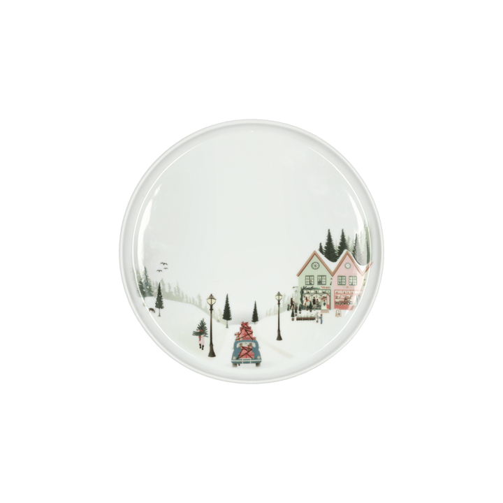 Plate flat straight edge Winter 20 cm - White - Pillivuyt