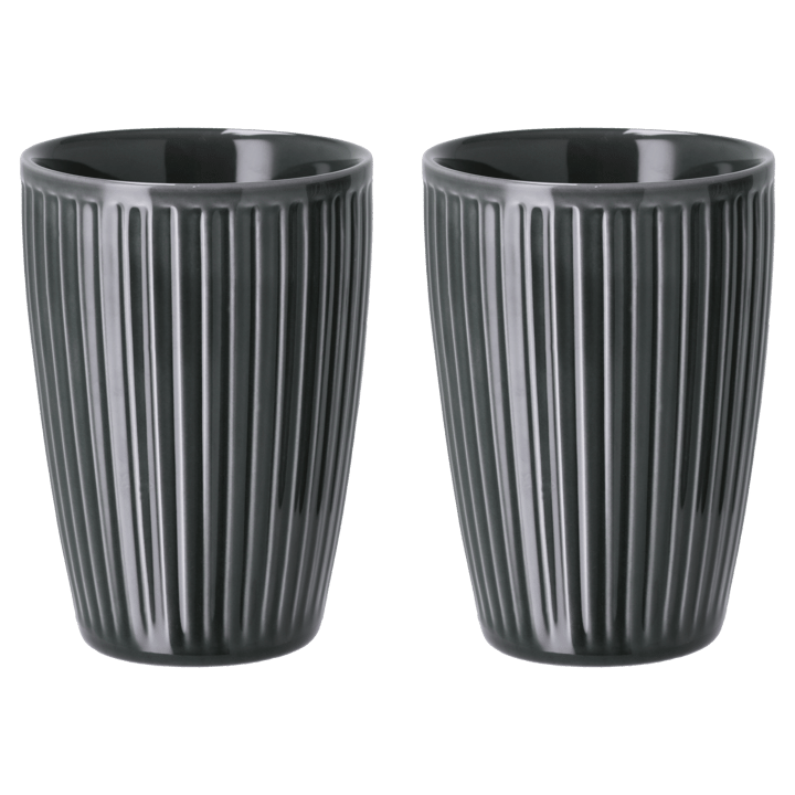 Pleated Thermal Mug 25 cl 2-pack, Midnight blue Pillivuyt