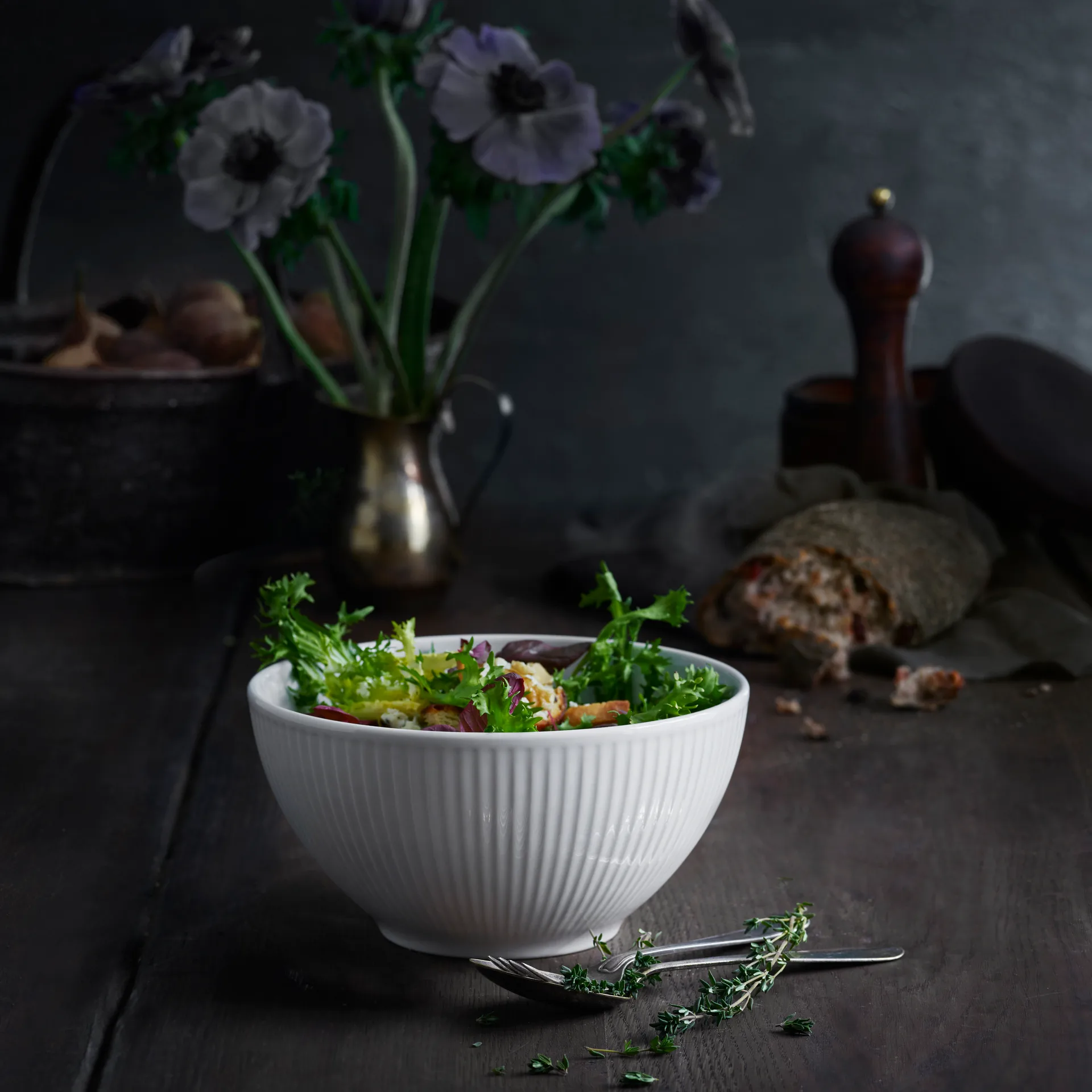 Plissé bowl 3.3 l, White Pillivuyt