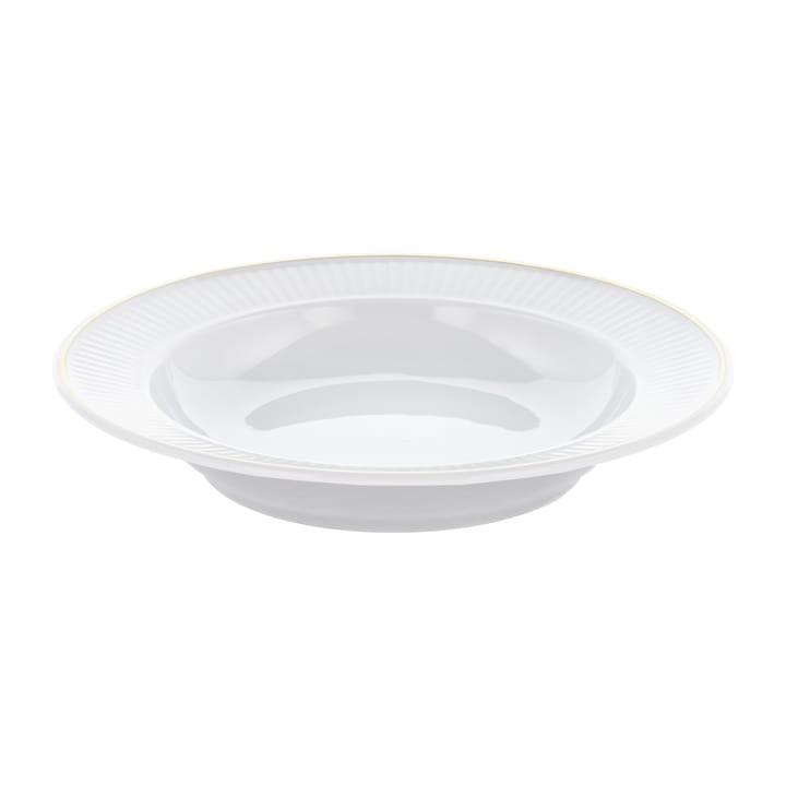 Plissé deep plate with gold edge Ø22 cm - White - Pillivuyt