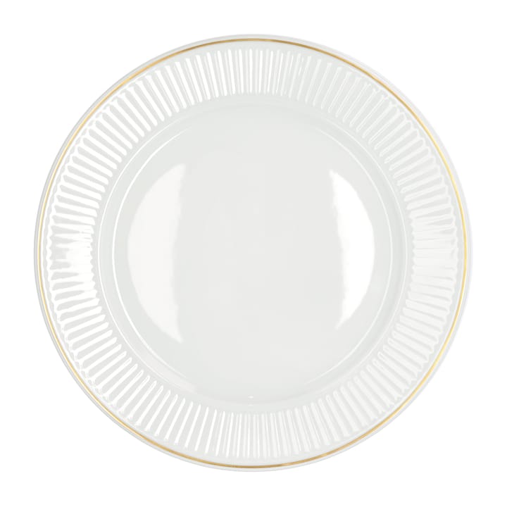 Plissé deep plate with gold edge Ø22 cm, White Pillivuyt