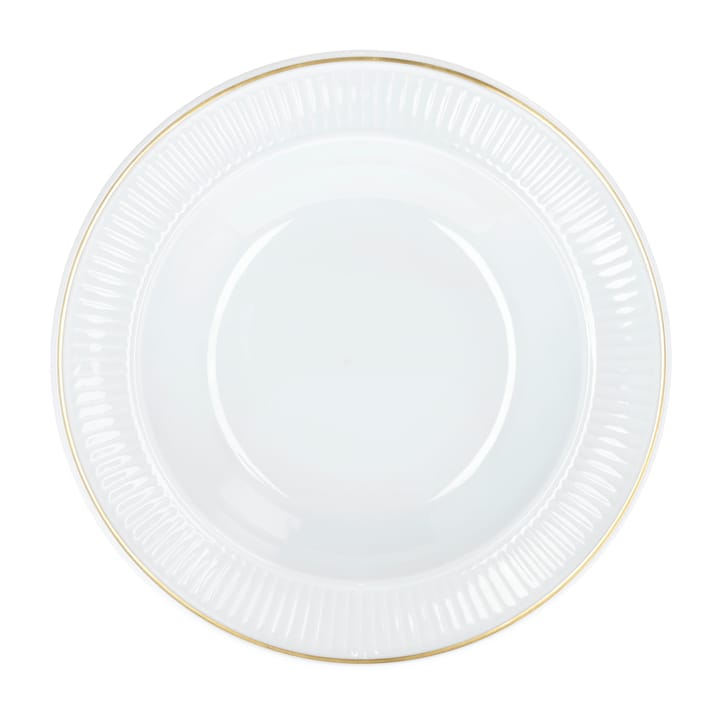 Plissé deep plate with gold edge Ø22 cm, White Pillivuyt