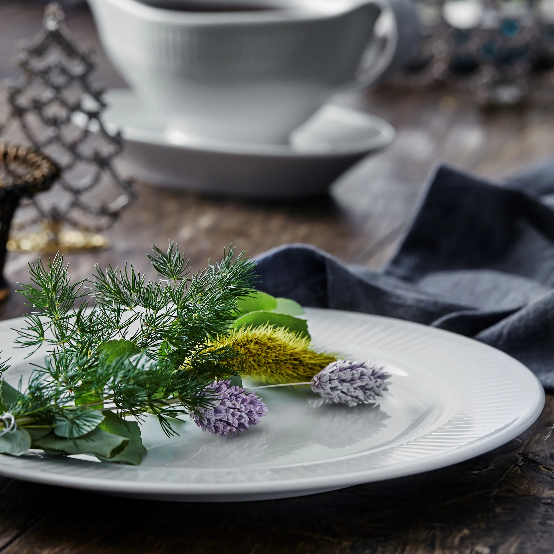 Plissé plate Ø 24 cm, white Pillivuyt