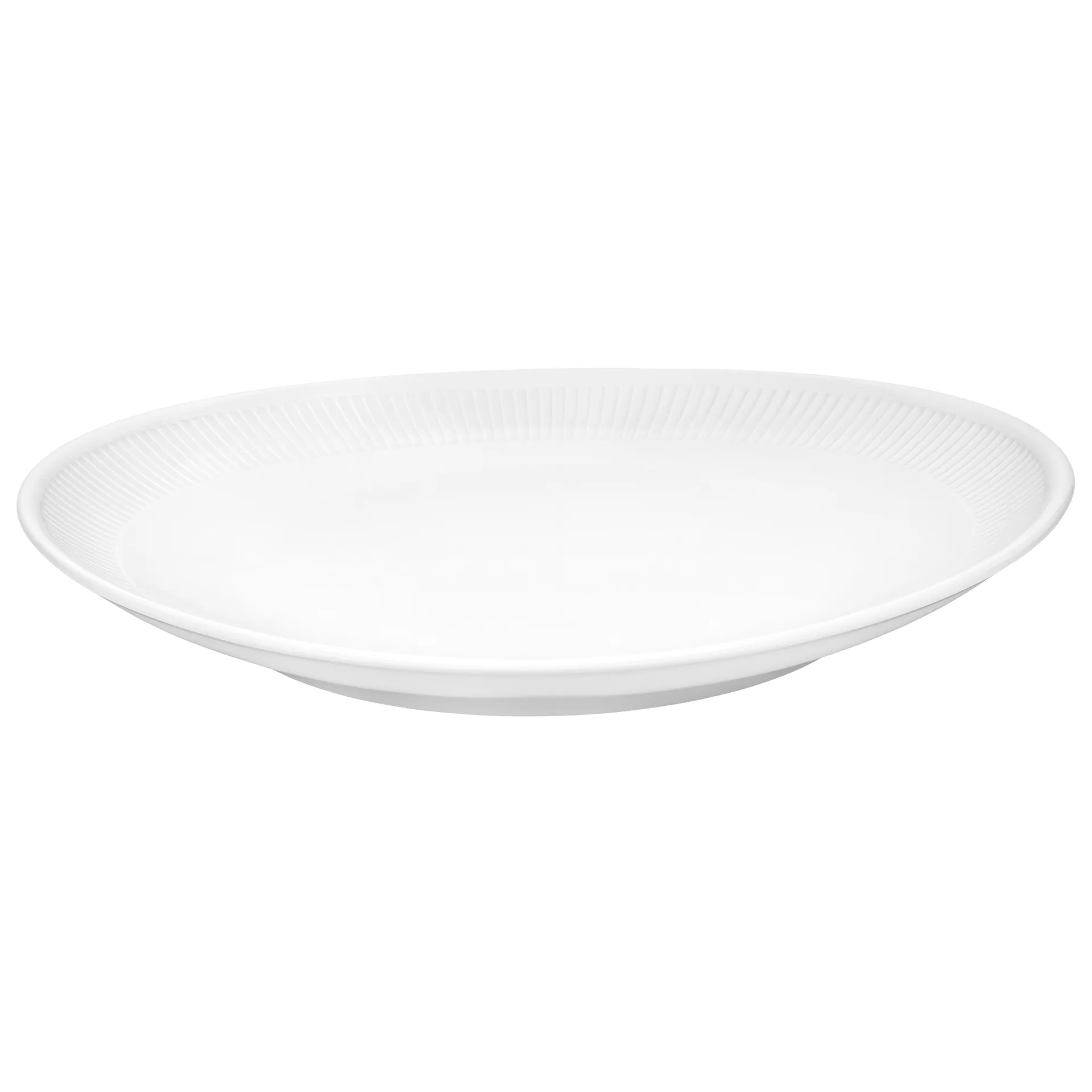 Plissé steak plate oval, White Pillivuyt