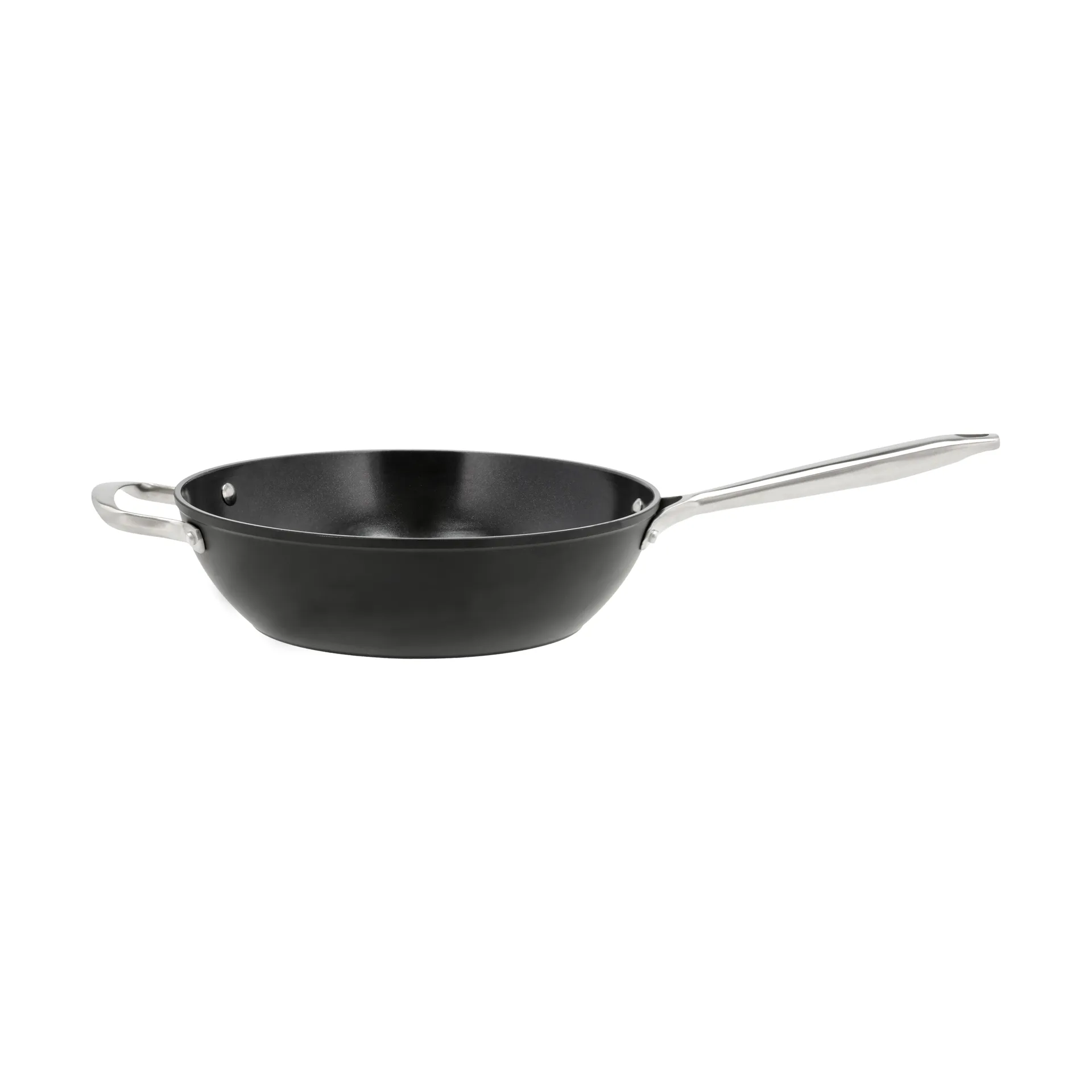 Travo ceramic non-stick wok pan 28 cm, Black-aluminium Pillivuyt