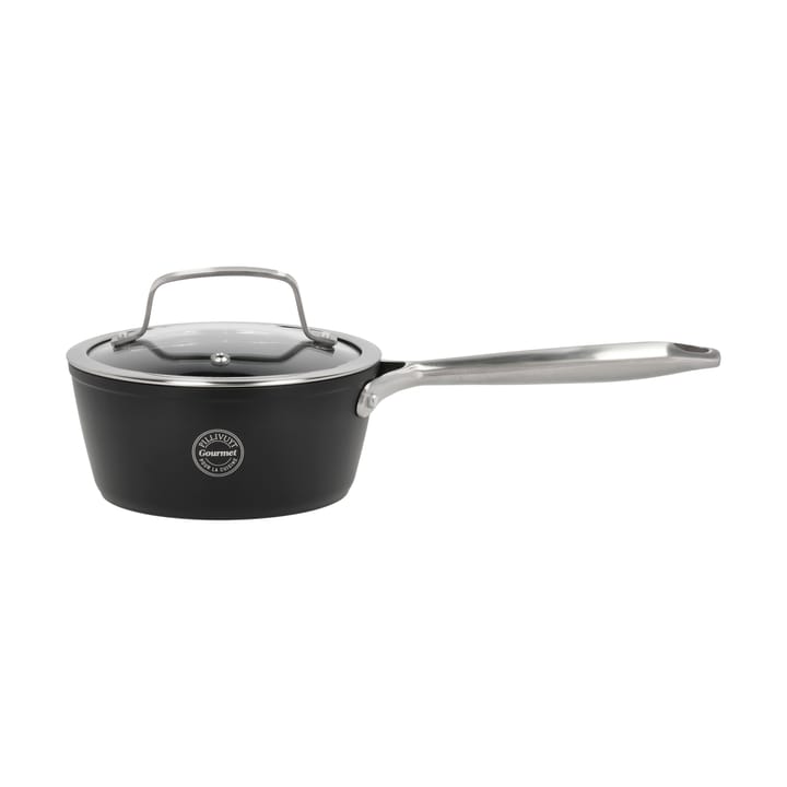 Travo saucepan with glass lid 1,3 l - Black-aluminum - Pillivuyt