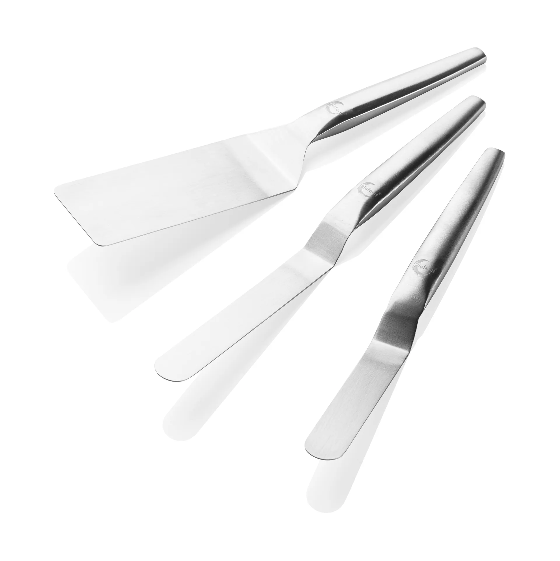 Plate-it spatula, Stainless steel, 3 pieces Plate It