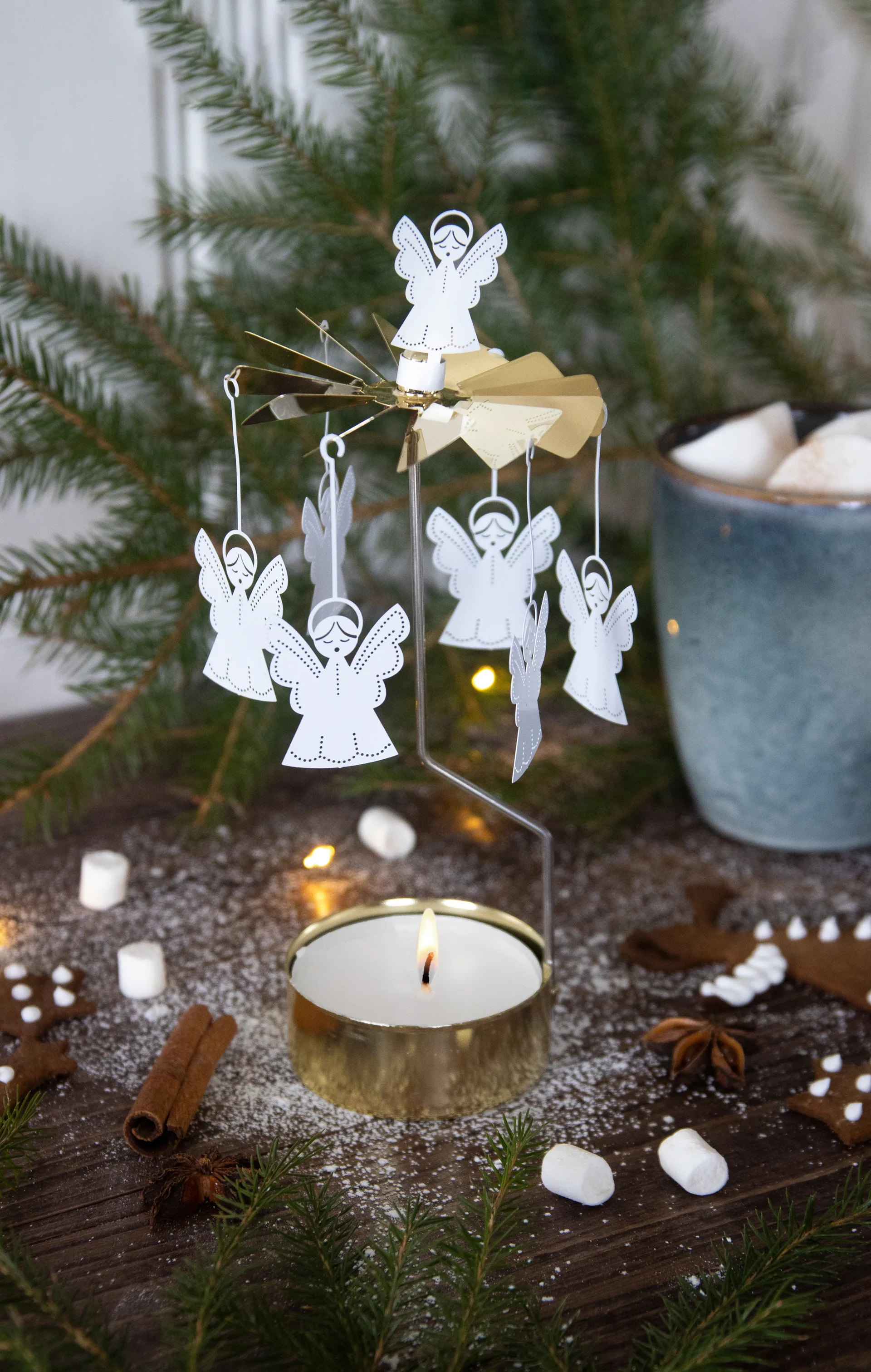 Angel chime Singing angel, Gold Pluto Design