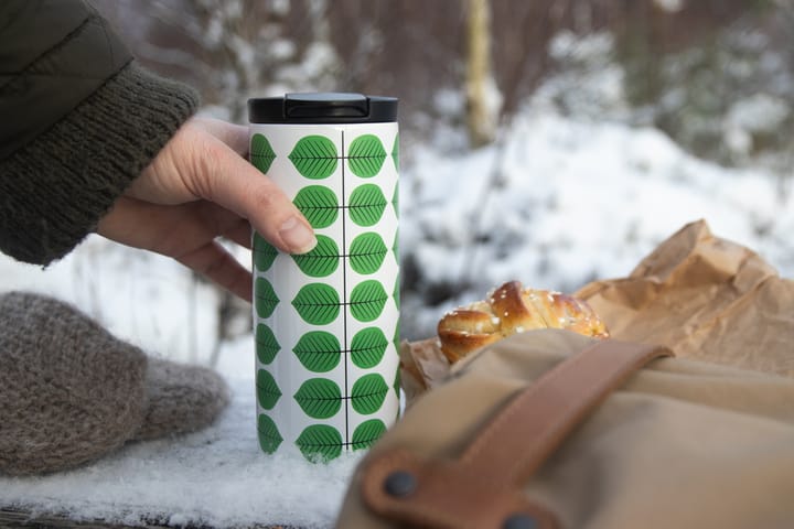 Berså thermal mug 0.35l, White-green Pluto Design