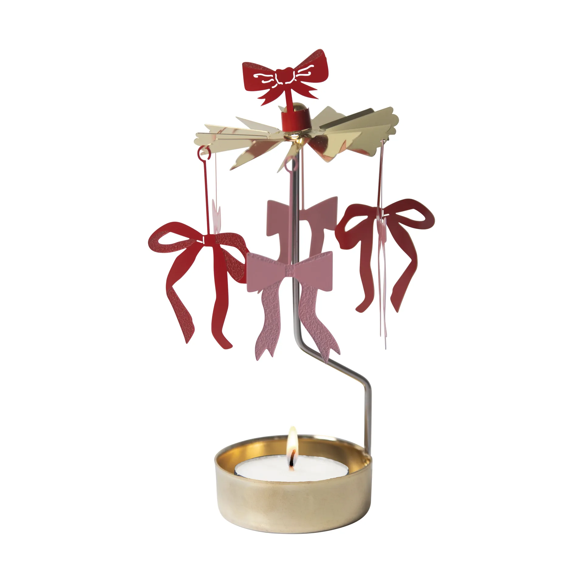 Bow angel chime, Gold-red-pink Pluto Design