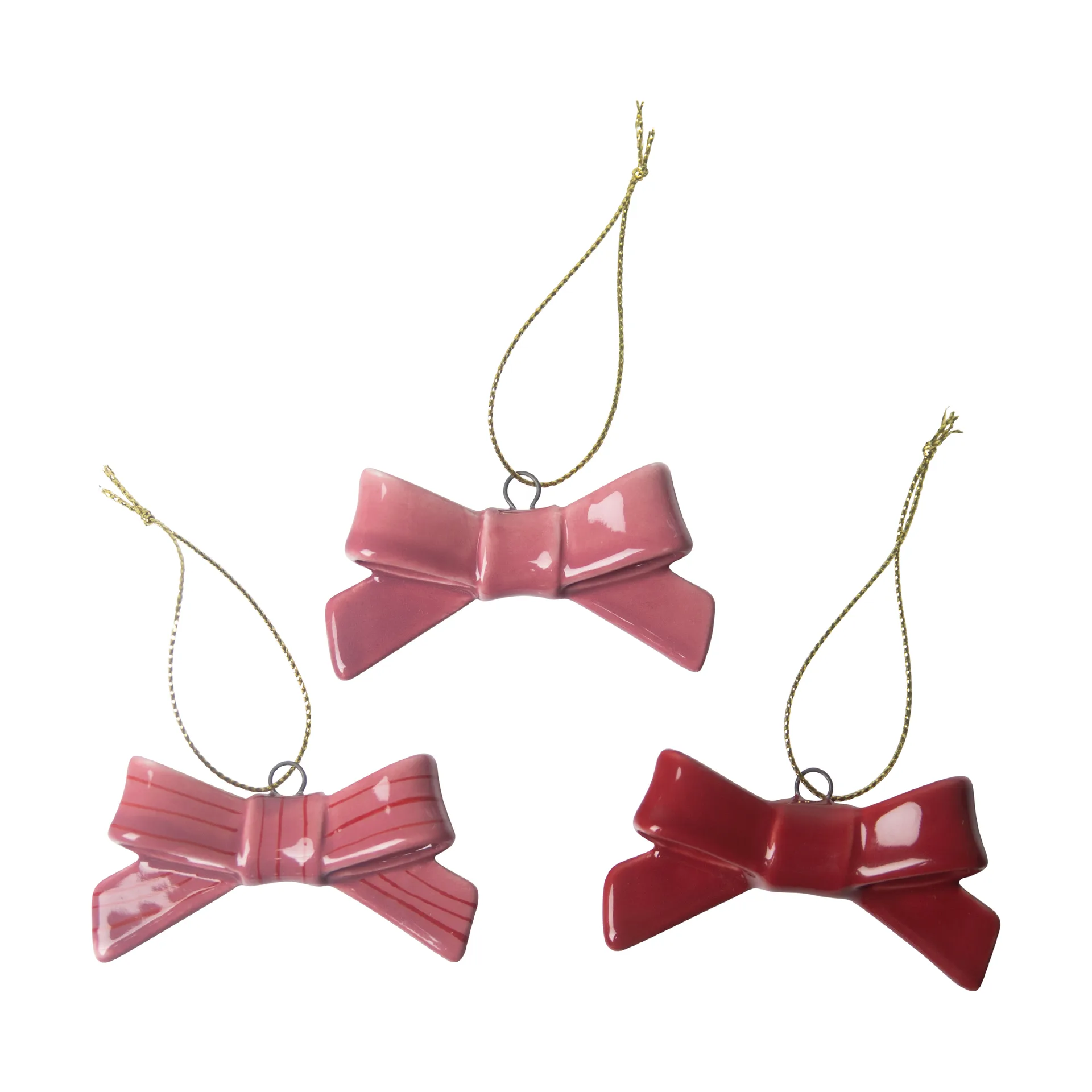 Bow decoration hangers 3 pieces, Red-pink Pluto Design